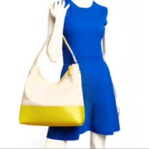 Kate Spade New York Grove Court Grayson hobo shoulder bag seed pearl/yellow - Picture 2 of 7